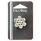 Belagio Rhinestone Shank Button, 1" Diameter, 1 Piece, Stone Flower Design, Silver/Crystal